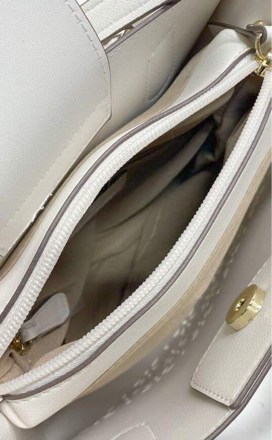 Nanette Lepore White Floral Cut Out Crossbody Shoulder Bag image number 3