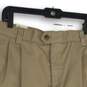 NWT Dockers Mens Tan Khaki Pleated Slash Pocket Chino Shorts Size 38 image number 3