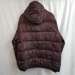 Karl Lagerfeld X Quilted Zip Hooded insulated Puffer Jacket Dark Red Size XL alternative image