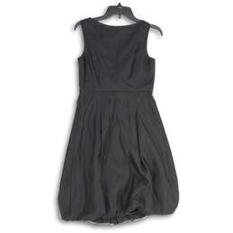 NWT Saks Fifth Avenue Womens Black Signature Sleeveless Pleated Sheath Dress 4 alternative image