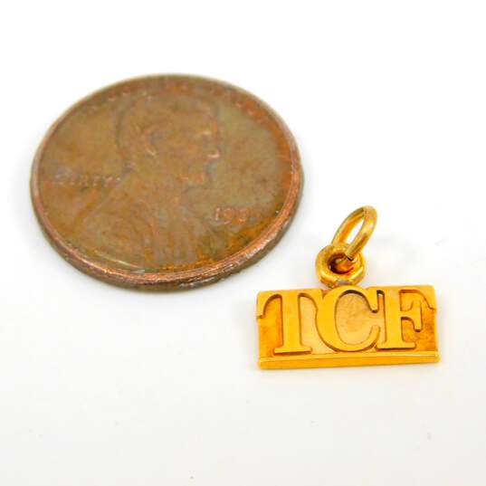 10k Yellow Gold Service Pendant 1g image number 4