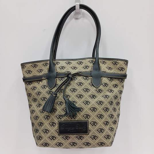 Dooney & Bourke Gray Canvas Tote Purse image number 1