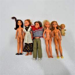 VTG 1973 Mattel Sunshine Family Dolls Lot of 6