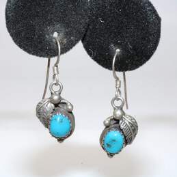 Bundle Of 3 Sterling Silver Turquoise Earrings - 8.3g alternative image