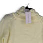 NWT Womens Ivory Knitted Turtleneck Long Sleeve Pullover Sweater Size M image number 3