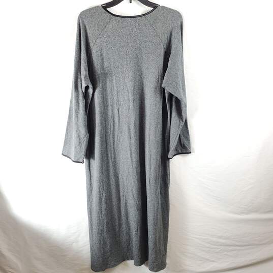 I. Magnin Women Black Pinstripe Long Sleeve Dress XL image number 4