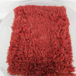 YUSOKI Red Faux Fur Throw Blanket