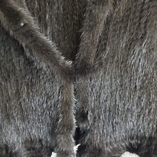 Unbranded Women Black Fur Vest M image number 3