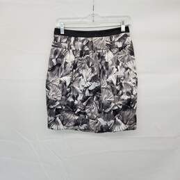 BCBGMAXAZRIA Gray & White Pintucked Waist Skirt WM Size 4 NWT
