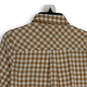NWT Womens Brown Check Spread Collar Long Sleeve Button-Up Shirt Size XXS image number 4