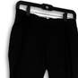 NWT Womens Black Flat Front Slash Pockets Straight Leg Dress Pants Size 0 image number 3