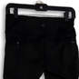 Womens Black Elastic Waist Zipper Pocket Pull-On Cropped Leggings Size S image number 4