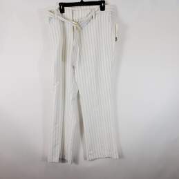 Anne Klein Women White/Blk Pinstripe Pants Sz 14 NWT