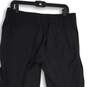 Womens Black Elastic Waist Drawstring Zipper Pocket Track Pants Size 12 image number 2