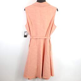 Sharagano Women Orange Sleeveless Dress Sz 14 NWT alternative image