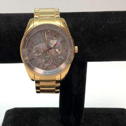 Designer Fossil BQ-1681 Gold-Tone Stainless Steel Round Analog Wristwatch