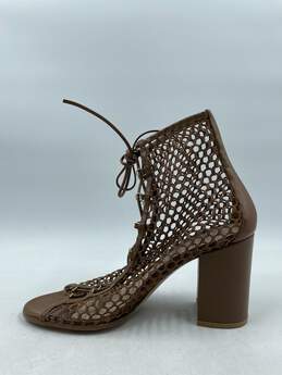 Authentic Gianvito Rossi Brown Fishnet Booties W 8 alternative image