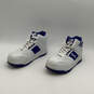Mens Blue White Blue Leather Round Toe Lace-Up Sneaker Shoes Size 8.5 image number 1