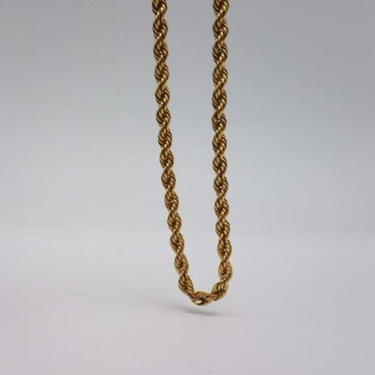 14k Gold 3mm Rope Chain Bracelet 5.2g image number 8