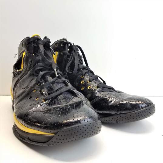 Nike Huarache '08 BBall Sneaker Men's Sz 13 Black Patent image number 4