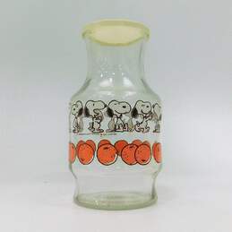 Vintage Peanuts Snoopy Charlie Brown Orange Juice Carafe Decanter With Lid alternative image