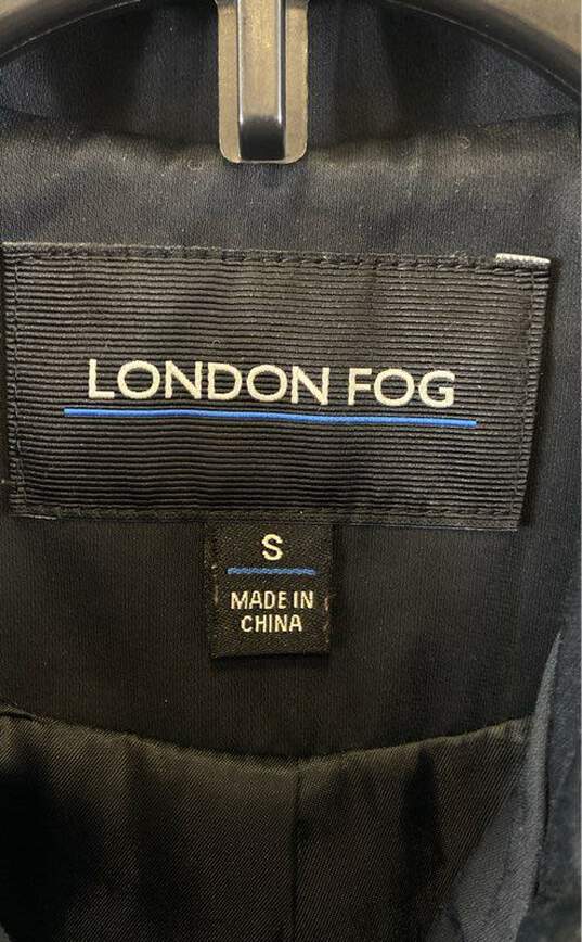 London Fog Womens Navy Blue Pockets Adjustable Long Sleeve Trench Coat Size S image number 3