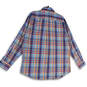 NWT Mens Multicolor Plaid Long Sleeve Collared Button-Up Shirt Size X-Large image number 2