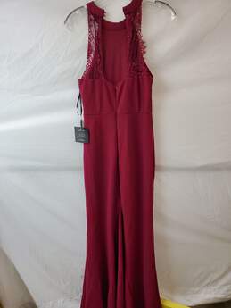 Lulus Red Lace Halter Maxi Dress Size S alternative image