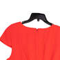 NWT Womens PinK Cap Sleeve Round Neck Back Zip Sheath Dress Size 14 image number 4