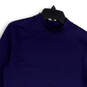 Mens Blue Mock Neck Long Sleeve Activewear Pullover T-Shirt Size Medium image number 3