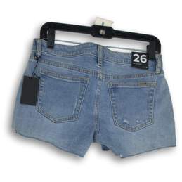 NWT Joe's Womens Blue Denim Medium Wash Distressed Cut-Off Shorts Size 26 alternative image