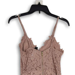 NWT Womens Pink Lace Sleeveless Asymmetrical Hem Bodycon Dress Size Small alternative image