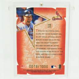 1998 Mark McGwire Leaf Fractal Materials Z-Axis Die Cut Leather /1000 Cardinals alternative image