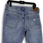 NWT Womens Blue Denim Medium Wash Distressed Skinny Leg Jeans Size 32x32 image number 4