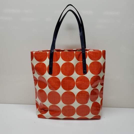Kate Spade Daycation Bon Shopper Crosshatch Dots Tote Bag Coated Nylon 12x13x5" image number 3