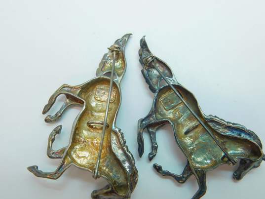 Artisan 925 Figural Horse Brooches 34.1g image number 4