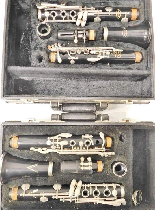 Vito Brand 7212 and V40 Model B Flat Clarinets w/ Case and Accessories (Set of 2) image number 1