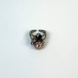 Designer Sorrelli Silver-Tone Clear Crystal Adjustable Band Ring alternative image