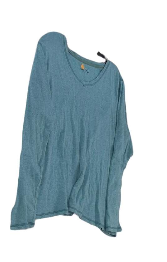 Carhartt Womens Blue Long Sleeve Round Neck Pullover T Shirt Size X-Large image number 3