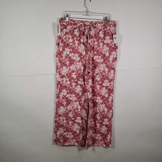 NWT Womens Tie Dye Drawstring Waist Straight Leg Pajama Pants Size Large image number 1