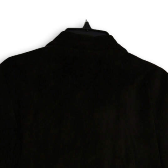 Womens Brown Velvet Long Sleeve Notch Lapel Three Button Blazer Size M image number 4