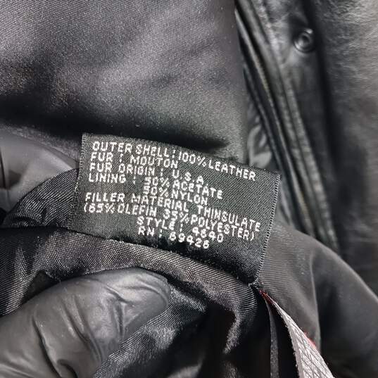 Men’s Pelle Studio Leather Fur Trimmed Trench Coat W/Removable Liner Sz M image number 3