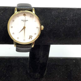 Designer Kate Spade Gold-Tone Adjustable Strap Round Dial Analog Wristwatch