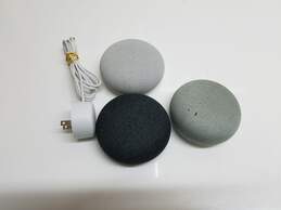 Lot of 3 Google Home Mini Smart Speakers