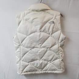 The North Face Womens White Puffer Zip Up Vest Size M alternative image