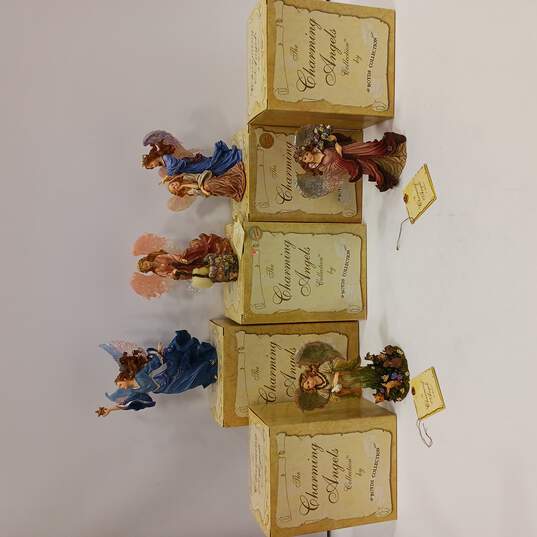 Bundle of 5 Boyd's Collection The Charming Angels Figurines IOB image number 1