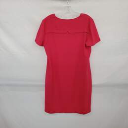 Trina Turk Hot Pink Half Zip Lined Midi Sheath Dress WM Size 12 NWT alternative image
