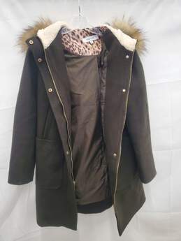 Nine West Acrylic/Polyester/Wool Blend Fur Patterned Jacket Size S