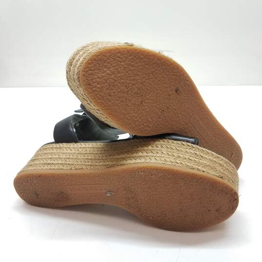Via Spiga Women's Black Leather Nemy Platform Sandals Size 6 image number 5