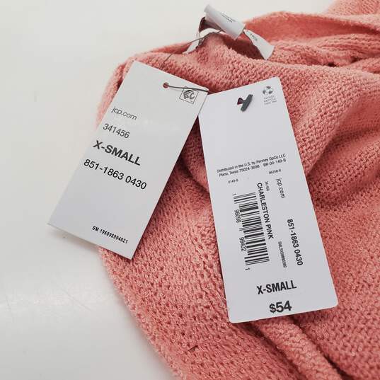 Liz Claiborne Charleston Pink Knit Cardigan Women's Size XS NWT image number 3